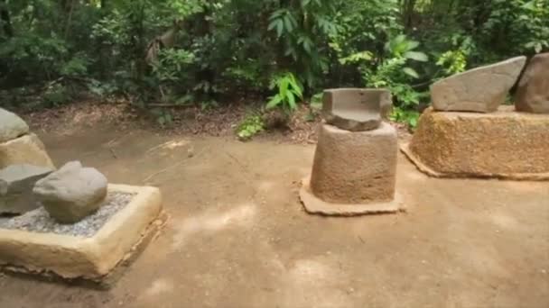 Olmec Πολιτισμού Καταστρέφει Πλάνα Ημέρας Ώρα — Αρχείο Βίντεο