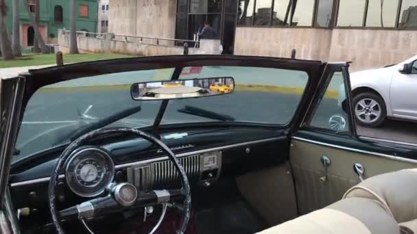 Carros Antigos Ruas Cuba Havana — Vídeo de Stock