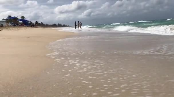 Strand Sand Kuba Havanna — Stockvideo