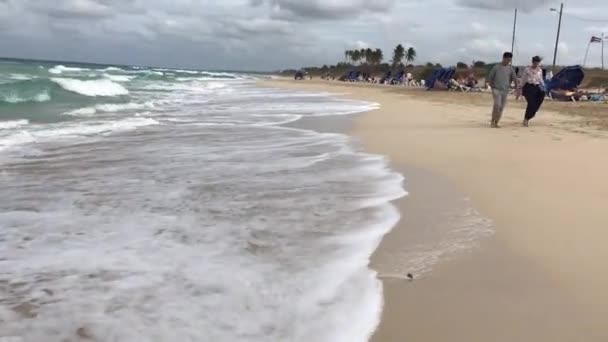 Пляж Песок Куба Хавана — стоковое видео