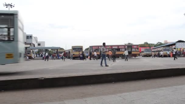 Chennai Mofussil Bus Terminus Cmbt Terminal Bus Moderne Hors Station — Video