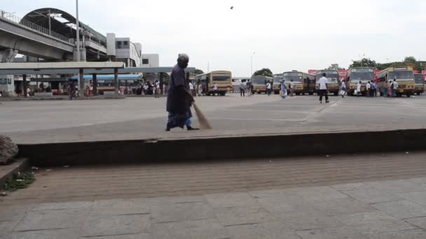 Chennai Mofussil Bus Terminus Cmbt Terminal Bus Moderne Hors Station — Video