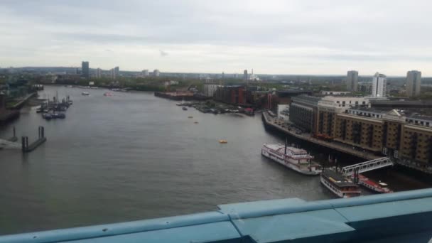 London Látképe Tower Bridge Ről — Stock videók