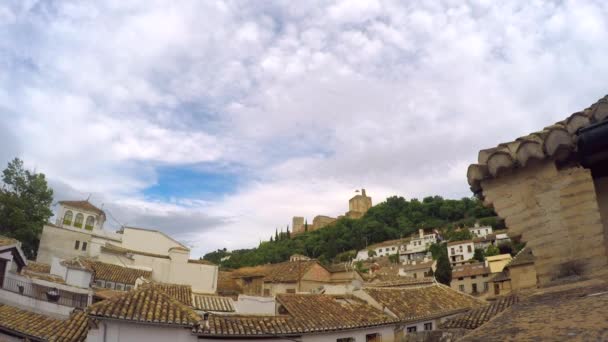 Timelapse Alhambry Granadzie Hiszpania — Wideo stockowe