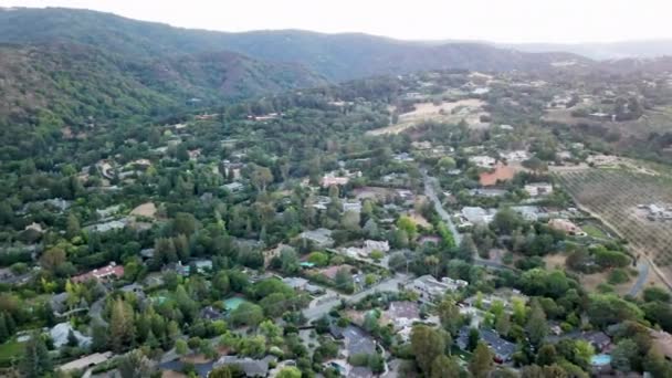 Vista Campus Universitario Vecindario Área Colina California — Vídeos de Stock