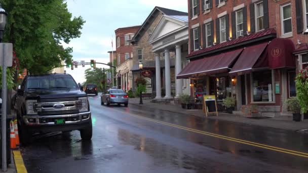 Straßen Von Doylestown Nach Dem Regen — Stockvideo