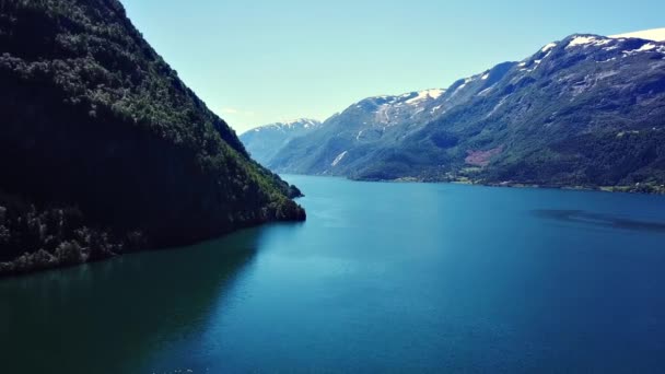 Norwegischer Fjord Bei Trolltunga — Stockvideo