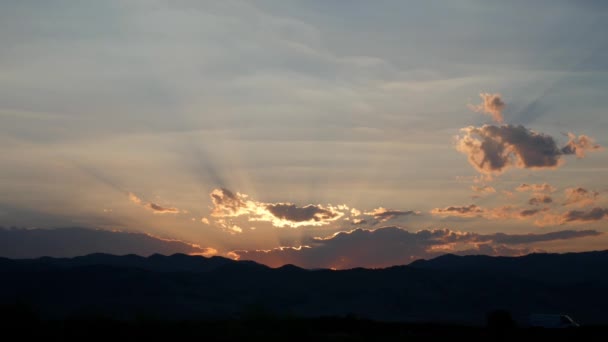 Mountain Highway Sunset View — Αρχείο Βίντεο