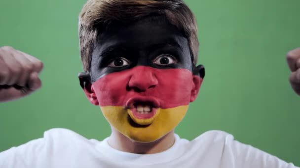 Německý Fanoušek Slaví Cíl — Stock video