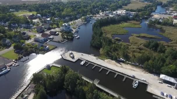 Drone Survolant Lac Une Lagune — Video