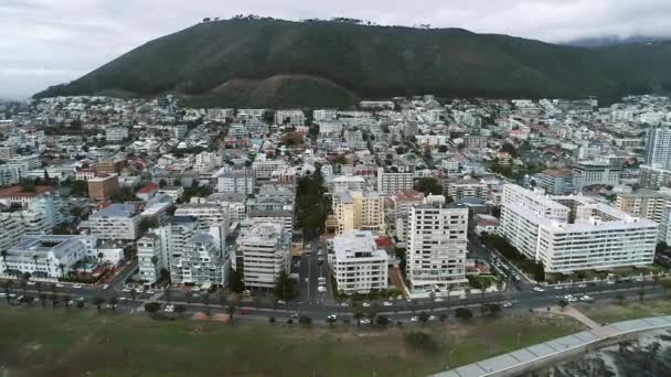 Metraje Sea Point Ciudad Del Cabo Sudáfrica Con Dji Phantom — Vídeos de Stock