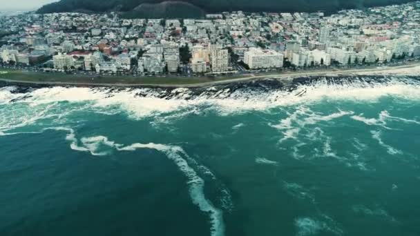 Metraje Sea Point Ciudad Del Cabo Sudáfrica Con Dji Phantom — Vídeos de Stock