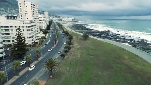 Sea Point Cape Kasabası Güney Afrika Dji Fantom Pro Ile — Stok video