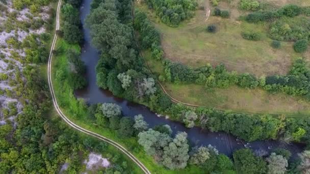 Bulgaristan Zemen Vadisi Ndeki Struma Nehri Nin Hava Görüntüleri — Stok video