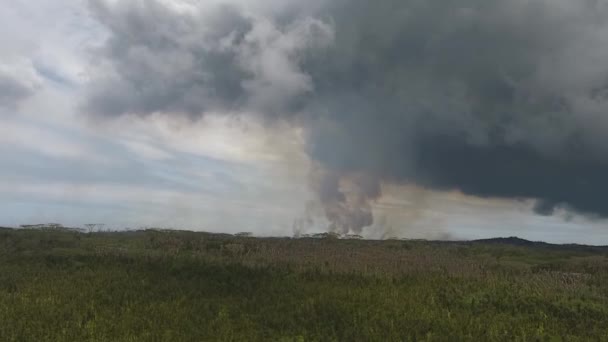 Fissure Van Vulkaanuitbarsting Van Kilauea 2018 — Stockvideo