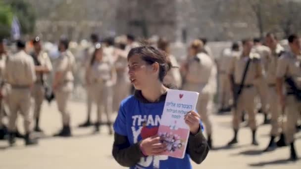 Soldats Israéliens Côté Jérusalem — Video