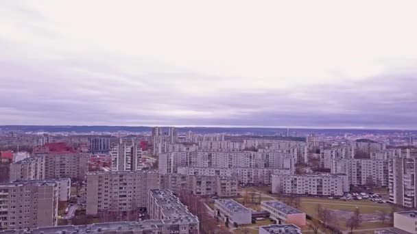 Zona Altamente Popolata Con Molti Edifici Vista Dall Alto Una — Video Stock