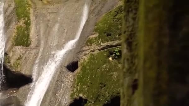 Ein Wasserfall Nach Einer Säule Mitten Dschungel — Stockvideo