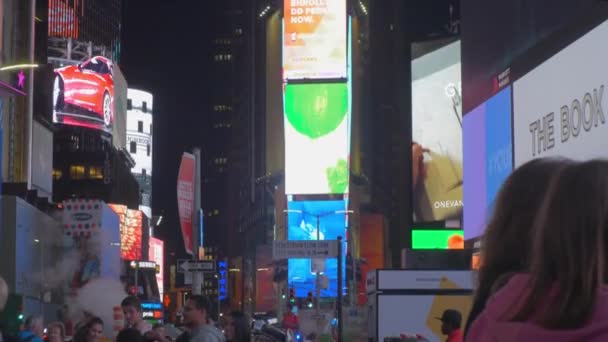 Kantelschot Times Square — Stockvideo