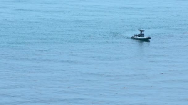 Лодка Плавает Палос Вердес Калифорния Летнее Время Времени — стоковое видео