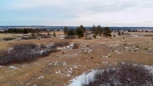 Landschap Drone Schot Van Een Ochtend Gezien Colorado Vlakten — Stockvideo