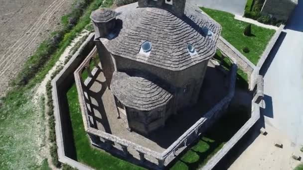 Igreja Santa Mara Eunate Navarra Estrada Para Santiago Compostela Caminho — Vídeo de Stock