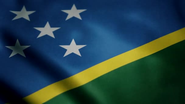 Bandera Las Islas Salomón Ondeando Cámara Lenta Animación Bucle Ideal — Vídeos de Stock