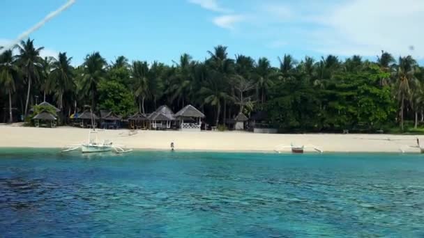 Spowolnienie Jednego Rejsów Łodzią Trzech Wyspach Filipinach Południowo Wschodniej Azji — Wideo stockowe