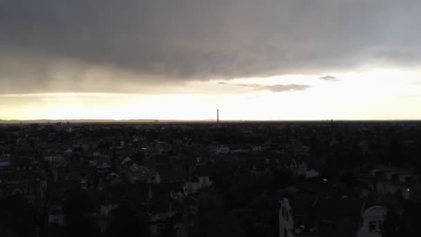 Imagens Aéreas Heidelberg Durante Uma Tempestade — Vídeo de Stock