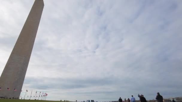 Tohle Čas Washingtonův Památník Před Západem Slunce Květnu — Stock video