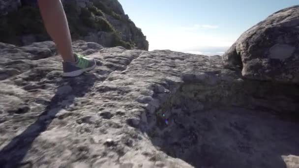 Güney Afrika Cape Town Daki Masa Dağı Nda Kasteelspoort Bakış — Stok video