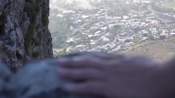 Wohngebiet Von Camps Bay Kapstadt Südafrika Blick Vom Berg Zeitlupe — Stockvideo