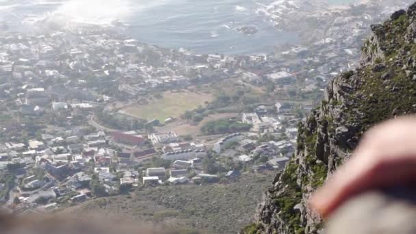 Camps Bay Neighbourhood Von Kapstadt Südafrika Detailansicht Aus Der Ferne — Stockvideo