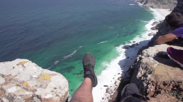 从南非的角俯瞰大海和悬崖 — 图库视频影像