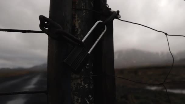 Zlanda Terk Edilmiş Bir Çit Highlands — Stok video