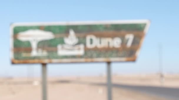 Filmagem Dune Sand Dune Perto Swakopmund Walvis Bay Namíbia África — Vídeo de Stock