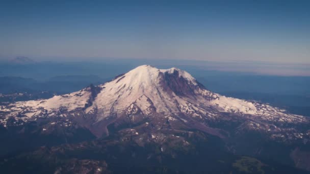 Seattle Mount Rainier Luftaufnahme — Stockvideo