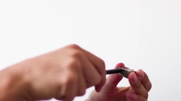 Here See Pencil Being Sharpened Use Drwaing Background Gives Nice — Stock Video