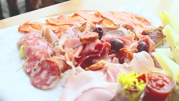 Piatto Salumi — Video Stock