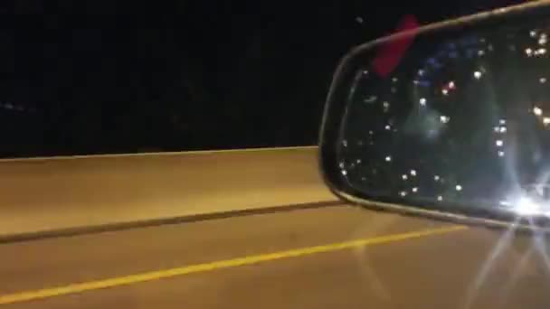 Včasné Okno Výhledem Jízdu Městem Floridě Noci Dešti Vidíme Taxi — Stock video