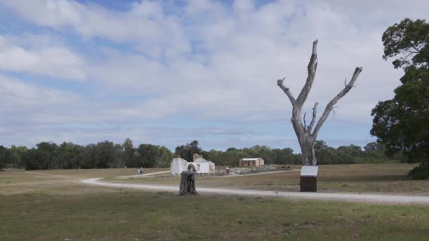 Ruïnes Van Een Historisch Huis Australië — Stockvideo