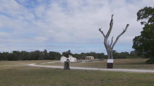 Ruiny Zabytkowego Domu Australii — Wideo stockowe