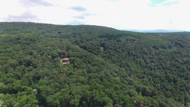 Some Arial Footage Blue Mountain Lodge Resort Appalachian Mountains Batch — стоковое видео