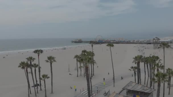 Vista Sulla Spiaggia Santa Monica — Video Stock