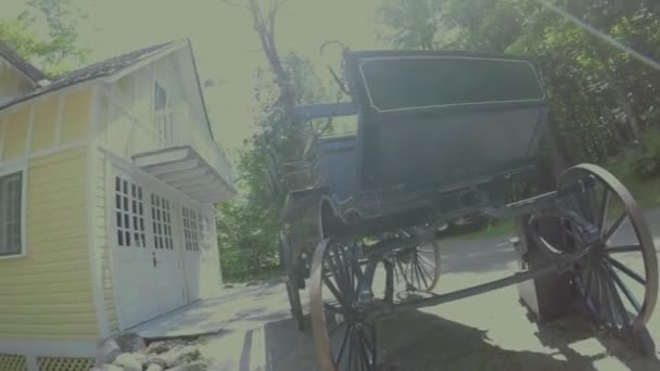 Starożytny Amerykański Samochód Widok Dzień — Wideo stockowe