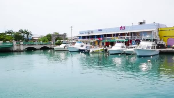 Bridgetown Harbour Tiro Panorámico — Vídeos de Stock