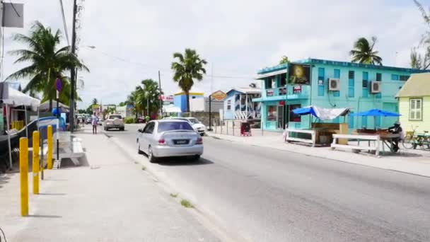 Veien Ved Siden Oistins Barbados – stockvideo