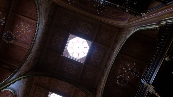 Khas Sinagoge Dalam Budapest — Stok Video