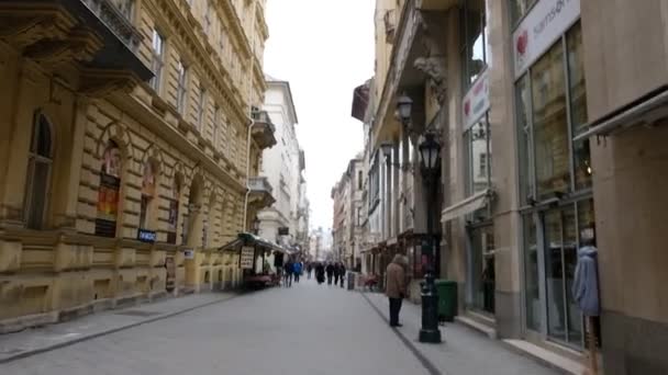 Séta Utcákon Budapest — Stock videók