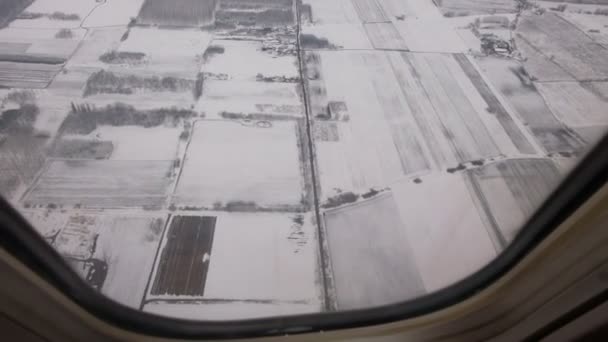 Vista Inverno Avião — Vídeo de Stock